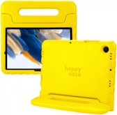 HappyCase Kinder Tablethoes Geschikt voor Samsung Galaxy Tab A8 | Kindvriendelijke Hoes | Beschemhoes | Kinderhoes | met Handvat en Standaard | Geel