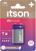 ITSON, itsPOWER 9V alkaline battery, pack of 1, 6LR61IPO/1CP