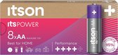 ITSON, itsPOWER AA alkaline battery, pack of 8, LR6IPO/8CB