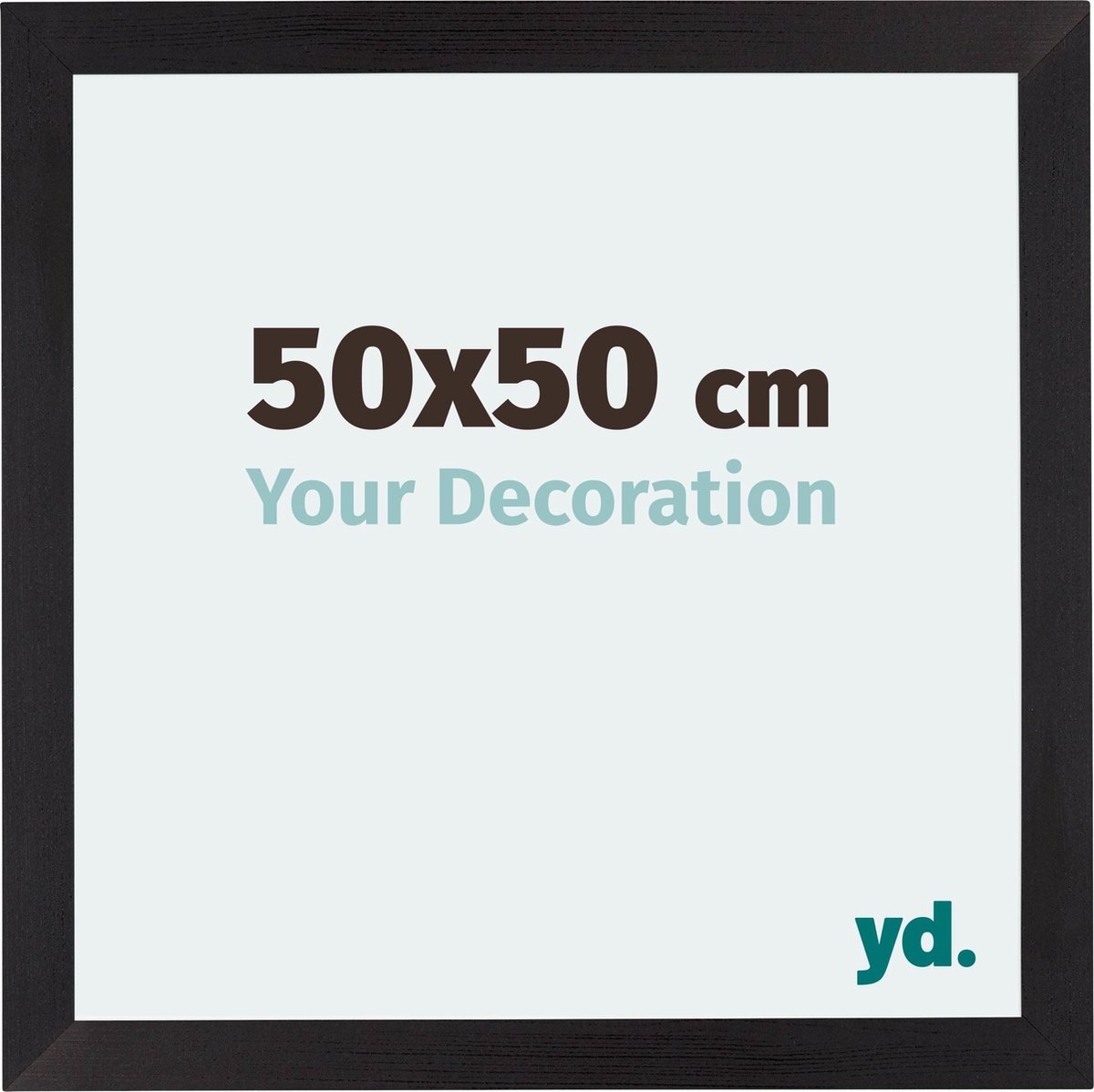 yd. Your Decoration - Fotolijst 50x50 cm - MDF - Zwart Houtnerf - Mura