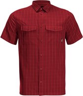 Jack Wolfskin Thompson Shirt Men - Outdoorblouse - Heren - Deep ruby check - Maat XL