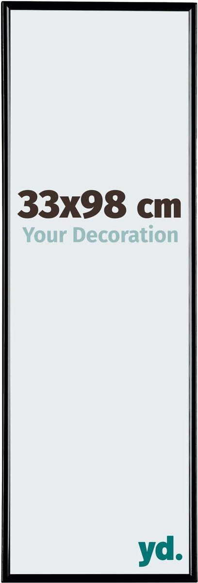 yd. Your Decoration - Fotolijst 33x98 cm - Kunststof - Zwart Hoogglans - Evry