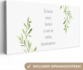 Canvas Schilderij Quotes - De beste oma's herken je aan de liefste kleinkinderen - Spreuken - Oma - 40x20 cm - Wanddecoratie