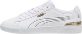 PUMA Vikky v3 Metallic Shine Dames Sneakers - PUMA White-PUMA Gold-PUMA Silver - Maat 39