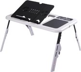 Inklapbare pc-tafel, voor notebooks, computers, tablet en tafel met ventilatoren