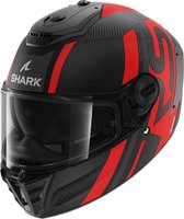 Shark Spartan RS Carbon Shawn Mat Carbon Antraciet Rood DAR Integraalhelm L