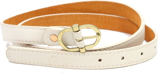 Belle Poque Womens 2 Pack Leather Belts Classic Fashion Gold Buckle