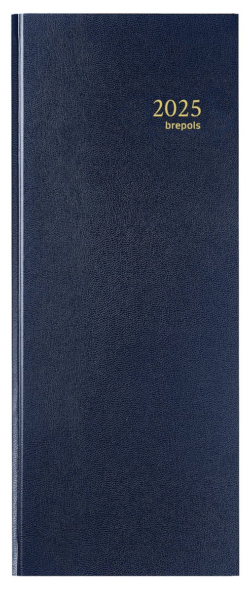 Brepols Bureau-agenda 2025 - SATURNUS - Lima Lang - Dagoverzicht - 1d/1p - Blauw - 13 x 33 cm