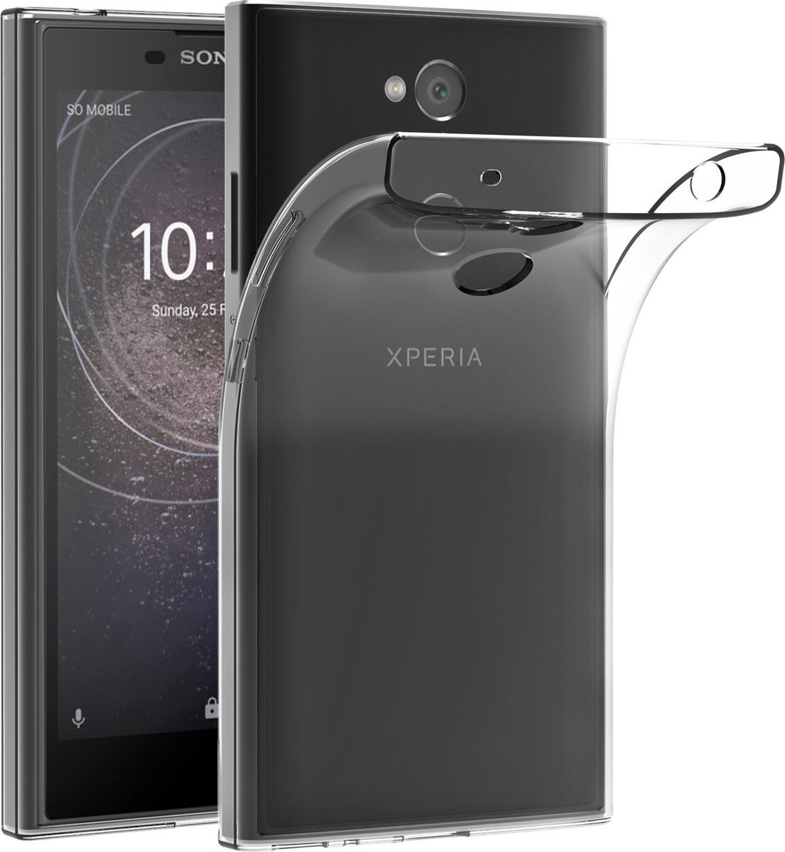 Hoesje voor Sony Xperia L2 backcover Shockproof siliconen Transparant