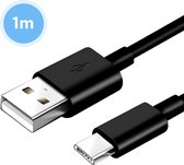LuTech® USB naar USB C Kabel - Geschikt voor Samsung / iPhone 15 - Oplaadkabel USB C – Fast Charge – Datakabel – 1 Meter - Zwart