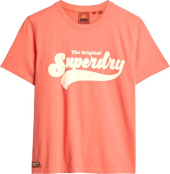 Superdry STUDIOS SLUB EMB VEE TEE Dames T-shirt - Maat L