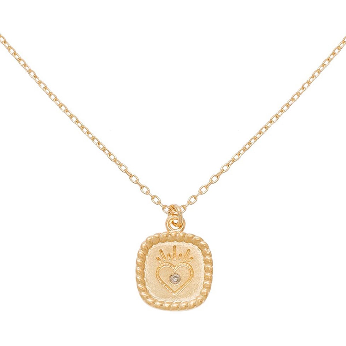 Marama - Ketting Love Gold - halsketting - damesketting - liefde - valentijn - cadeau - moederdag - amulet met hartje