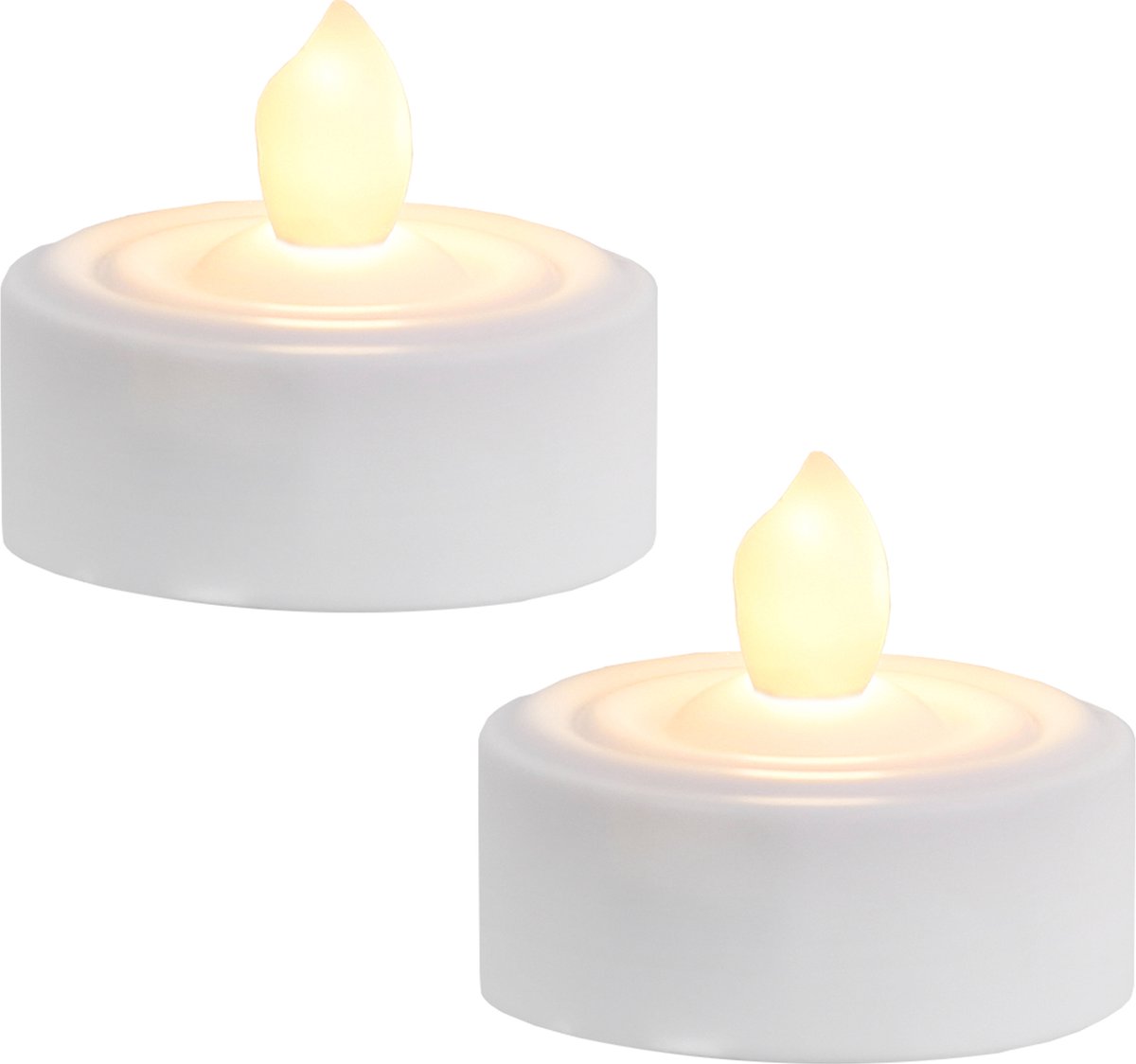 Star Trading Paulo LED theelichtjes - set van 2 - op batterijen - D 3.6 cm - H 2.9 cm