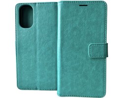 Bookcase Turquoise Convient pour Motorola Moto E32 / E32s - étui portefeuille - ZT Accessoires