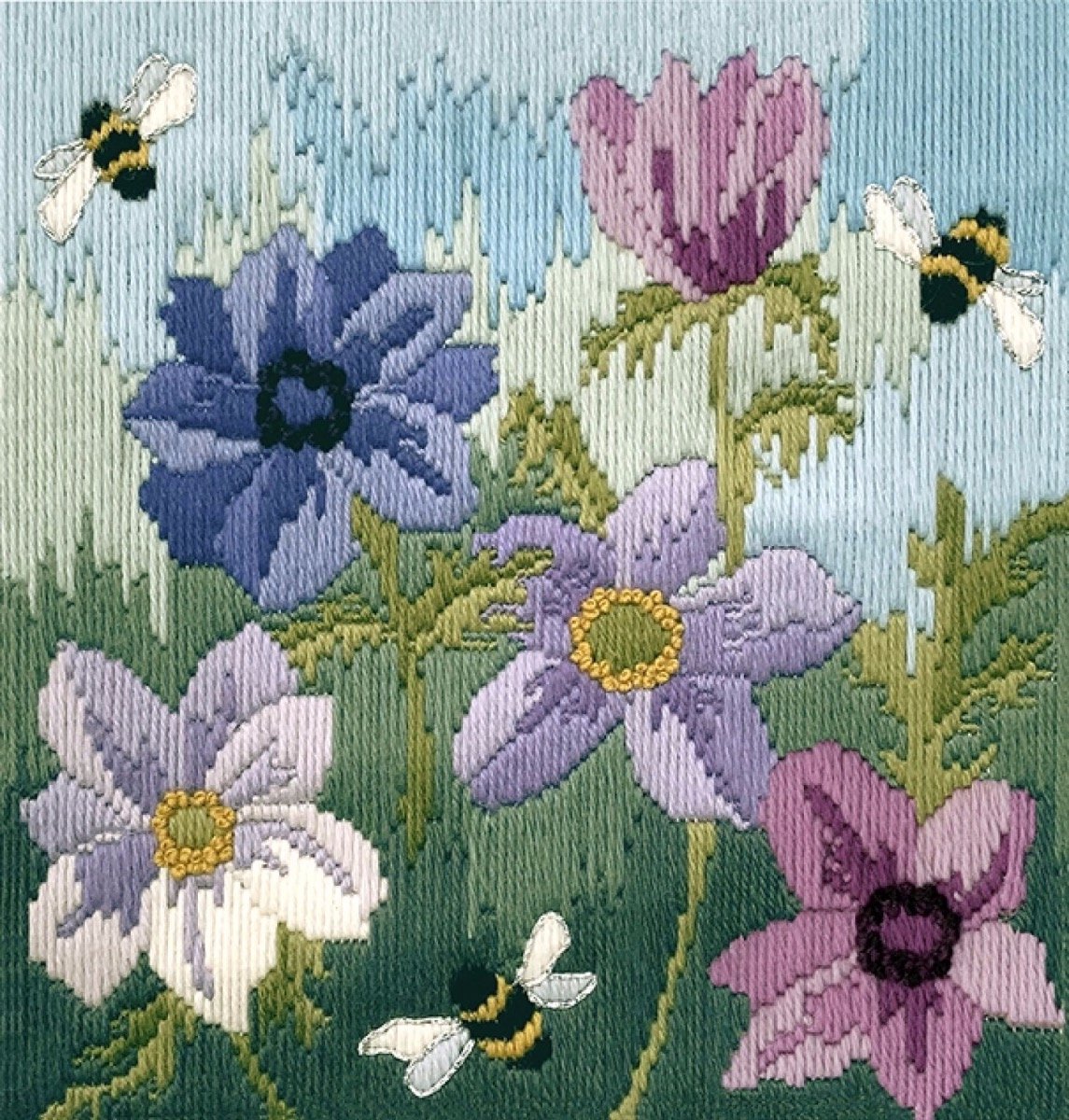 Bothy Threads Rose Swalwell Anemones borduren (pakket) LSAN