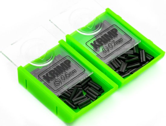 Korda Krimps 50pcs - dubbele buis - voor stijf materiaal - 0.6mm en 0.7mm van Merkloos — afbeelding 2