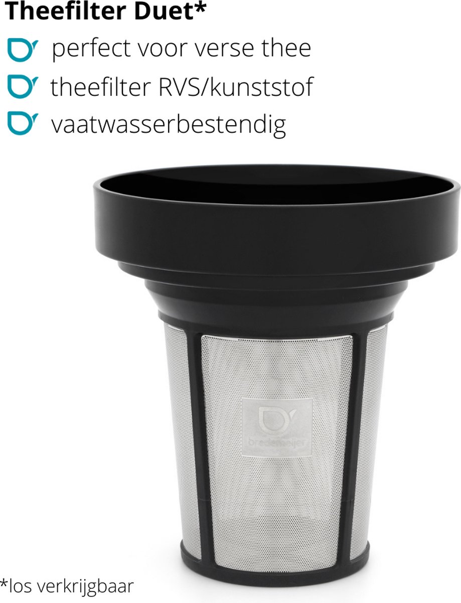 Bredemeijer - Dubbelwandige theepot Bella Ronde - 1,2 liter - RVS