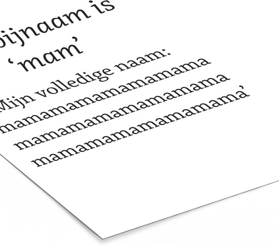 Photo dans le cadre - Citation drôle pour la fête des mères cadre photo blanc mamamamamamamama cadre photo 20x30 cm - Affiche dans le cadre (Décoration murale salon / chambre)