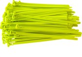 Kortpack - Hersluitbare Kabelbinders/Tyraps - 200mm lang x 7.6mm breed - Neon Groen - 100 stuks - Treksterkte: 22,2KG - Bundeldiameter: 50mm - Bundelbandjes - Lichten op onder Blacklight - (099.3210)
