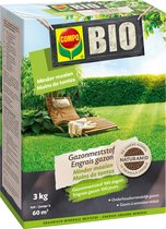 COMPO Gazonmeststof Minder Maaien - 100% natuurlijk - met bacteriën - voedt het gazon 100 dagen lang - onderhoudsvriendelijk gazon - doos 3 kg (60 m²)