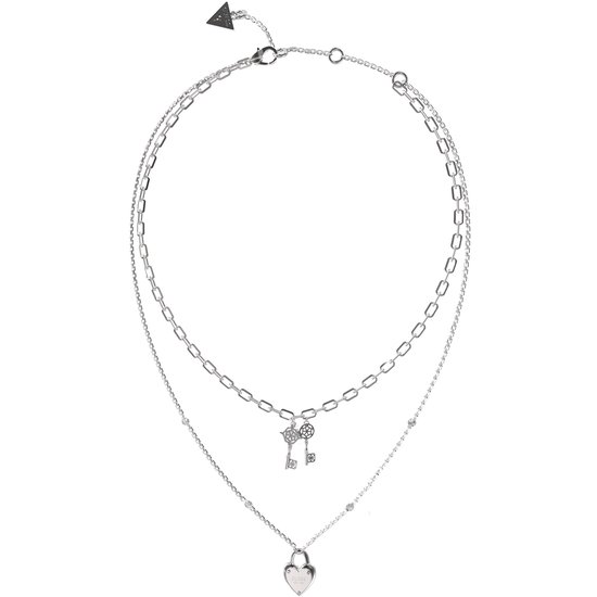 GUESS All You Need Is Love Dames Ketting Staal - Zilver