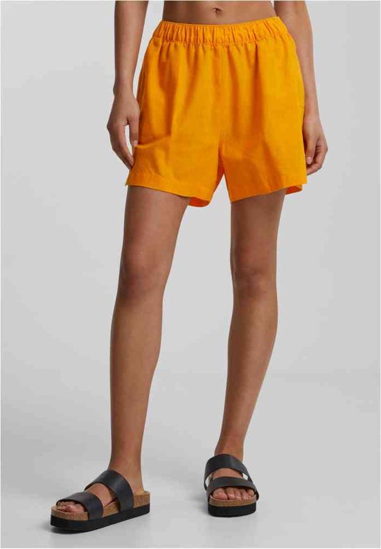 Urban Classics - Linen Mixed Boxer Korte broek - M - Oranje