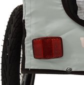 vidaXL - Hondenfietstrailer - oxford - stof - en - ijzer - grijs - en - zwart
