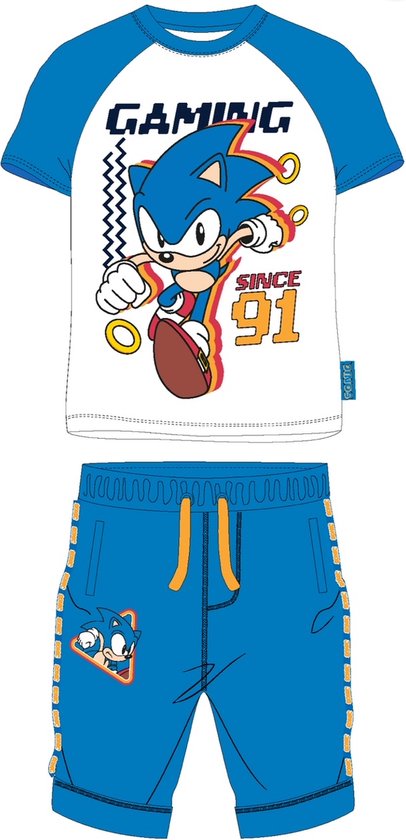 Sonic kledingset Blauw Maat 128