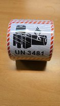 IATA UN 3481, stickers voor gevaarlijke goederen, bevat lithium-ion-batterijen, 500 stuks, 100 x 100 mm, zelfklevende etiketten, verzendetiketten, zelfklevende etiketten voor gevaarlijke goederen