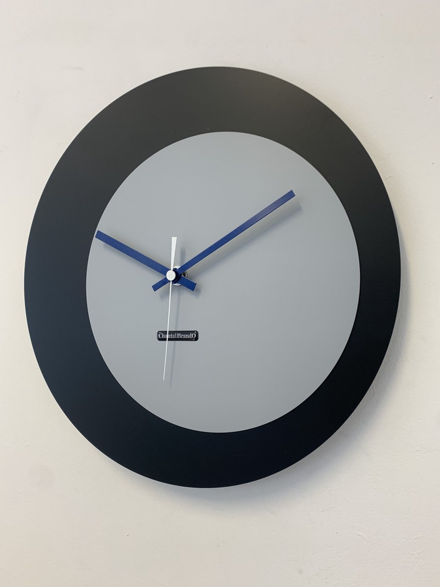 ChantalBrandO wandklok ECLIPS Zwart & Grijs Modern Design