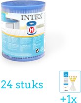 Intex Filter Cardridge - Type H - 24 stuks - Voordeelverpakking - Inclusief WAYS Testrips (1 stuks)