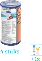 Bestway - Flowclear - Filtercartridge Type IV - Volumebundel - Filter - 4-delig