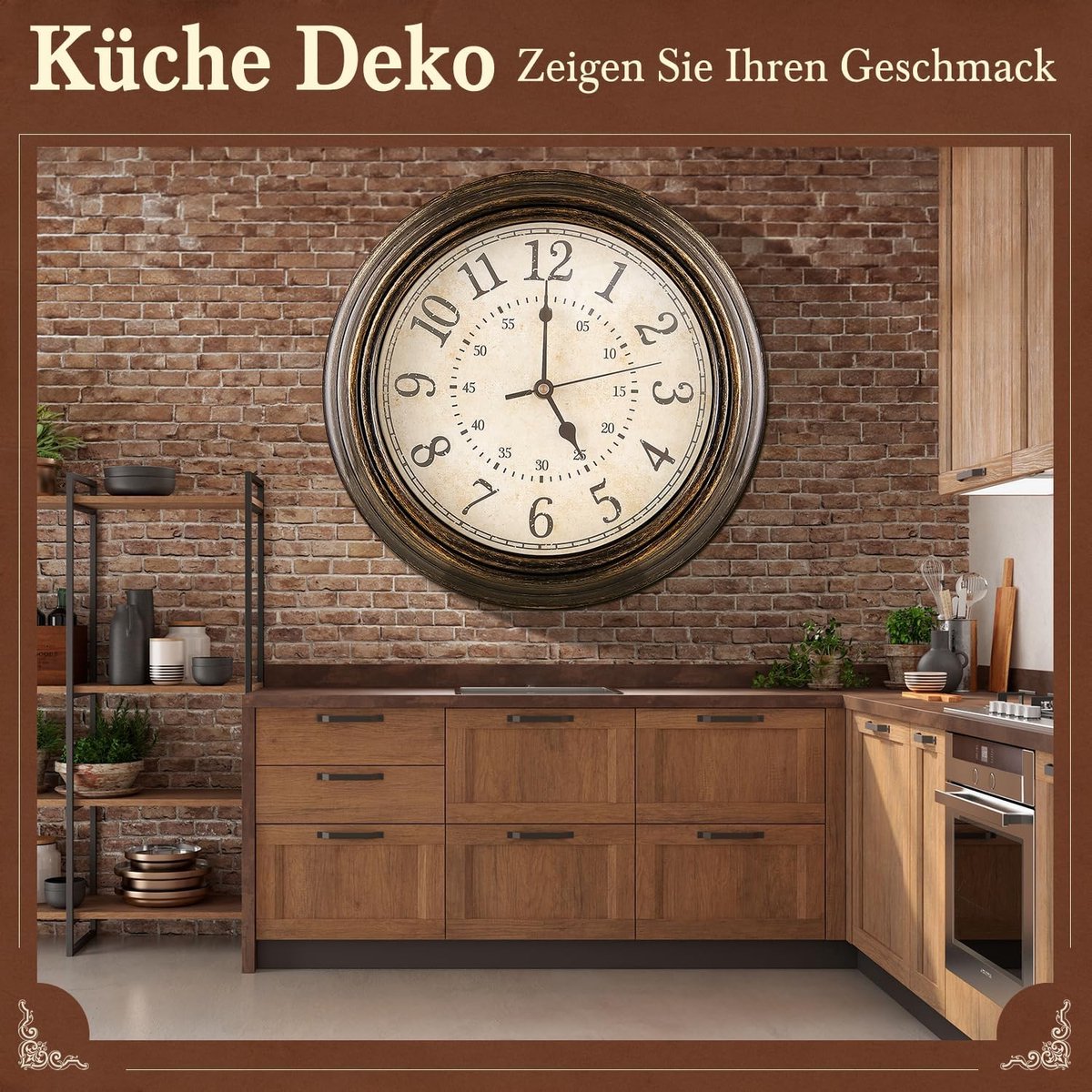 Horloge Murale Silencieuse Sans Tic, Horloge Décorative Moderne En Bois Pour Cuisine, Maison, Chambre, Bureau, Salon Blanc (Rome) | Leroy Merlin