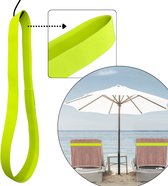 Strandhanddoek elastiek band - kleur: Neon Geel - elastisch - rekbaar van 45 tm 70cm / ligbed elastiek band - beach towel strap