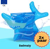 Swimsly® Zwembandjes - Zwembandjes - Zwemveiligheid - Zwemvest - sharky - 0-15 kg - 2 paar
