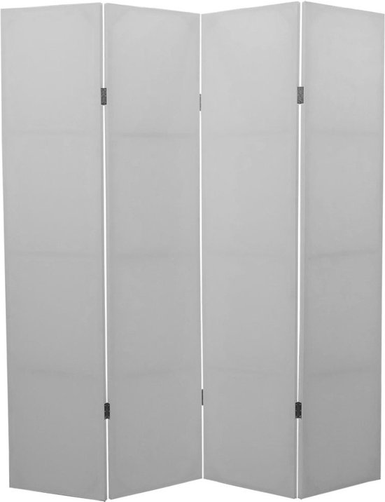 Kamerscherm Wit Blanco 4 panelen 160x180cm - Ruimteverdeler - Kamer scherm - Kamerverdeler