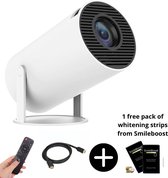 Bol.com Smileboost® Draagbare Beamer inclusief HDMI kabel verstelbare mini Projector - Beamer met WiFi - Bluetooth met afstandsb... aanbieding