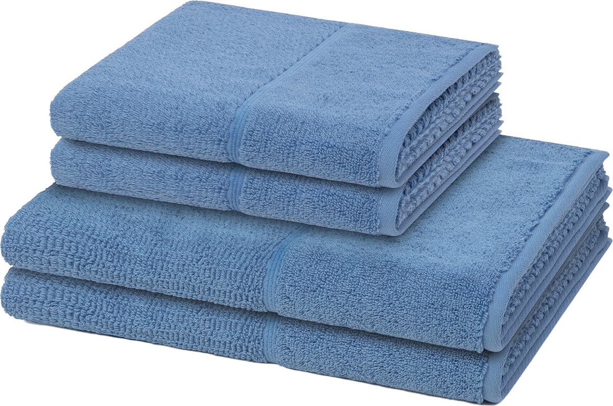 Möve for frottana Sonstiges 2 X handdoek 2 X douchehanddoek - in set 4 pack Pearl