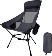 Campingstoel, opvouwbare campingstoel, draagbare campingstoel, zeer stabiel frame, 150 kg, vouwstoel