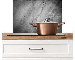 Spatscherm keuken 70x50 cm - Kookplaat achterwand Beton - Grijs - Ruig - Industrieel - Vintage - Muurbeschermer - Spatwand fornuis - Hoogwaardig aluminium