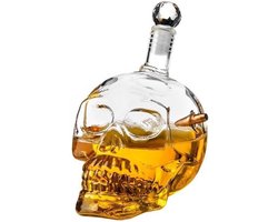 Skull head whiskey karaf - schedel karaf 700 ml - dood geschoten