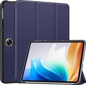 Case2go - Tablet hoes geschikt voor OnePlus Pad Go/ Oppo Pad Air2/Oppo Pad Neo - Tri-fold Case - Auto/Wake functie - Donker Blauw