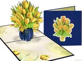 Popcards popupkaarten – Verjaardagskaart Lente Bloemen Tulp Bos Tulpen Holland Nederland Vriendschap Felicitatie Beterschap Tulpenbos pop-up kaart 3D wenskaart
