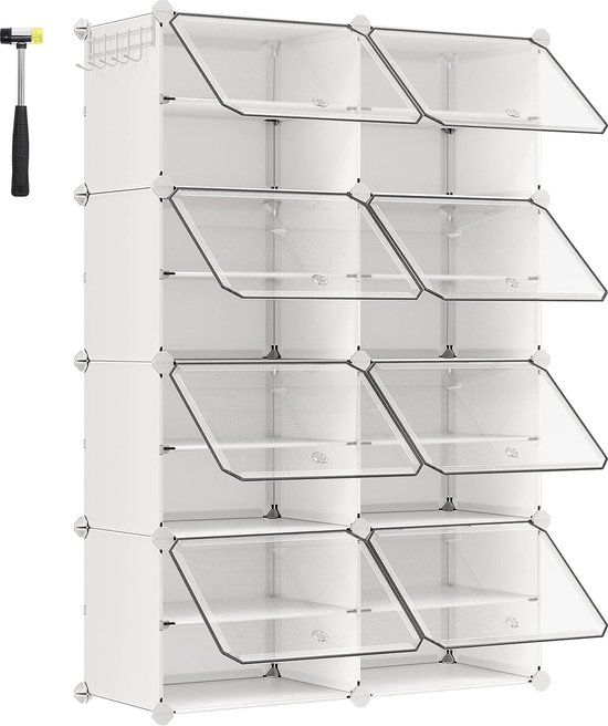 HOMCOM Schoenenrek Schoenenrek, 5 Planken, 72 cm x 30 cm x 102 cm