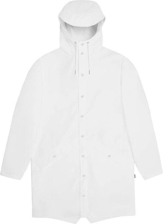 Jas Wit Long jacket w3 regenjas wit