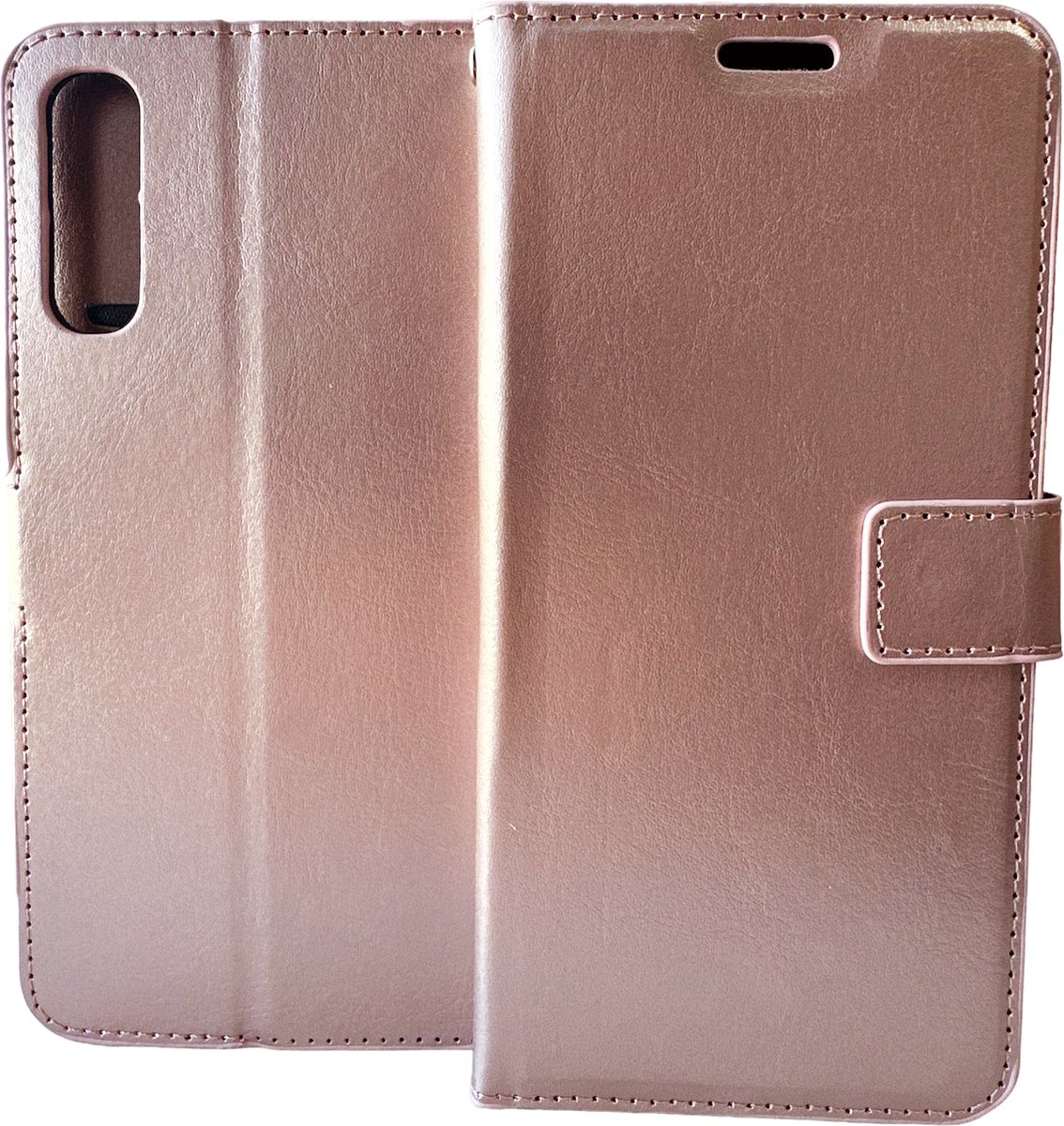 Bookcase Geschikt voor: Samsung Galaxy A7 2018 - Rose Goud - Portemonnee hoesje