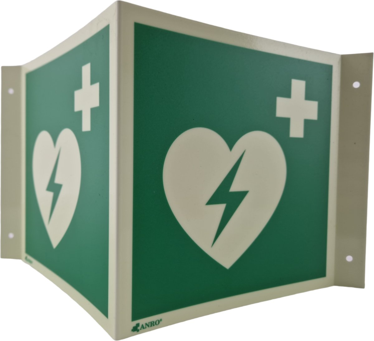 AED pictogram - 200x200mm - Defibrillator bord panorama - Kunststof