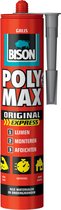 Bison Poly Max Express grijs koker 425 gram, montagelijm, lijmen, monteren en afdichten, SMP technologie, oplosmiddelvrij, binnen en buiten, vrijwel alle ondergronden