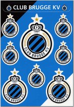 2x Club Brugge stickervel (1 vel logo en 1 vel mix)
