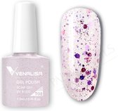 Venalisa - 702 - Purple Sparkle - Luxe Glitter Gellak - Gel Nagellak - Paars met Glitters - Perfect Purple Gellak - !! Limited Edition !!